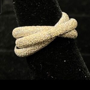 Textured Silver Women's Ring